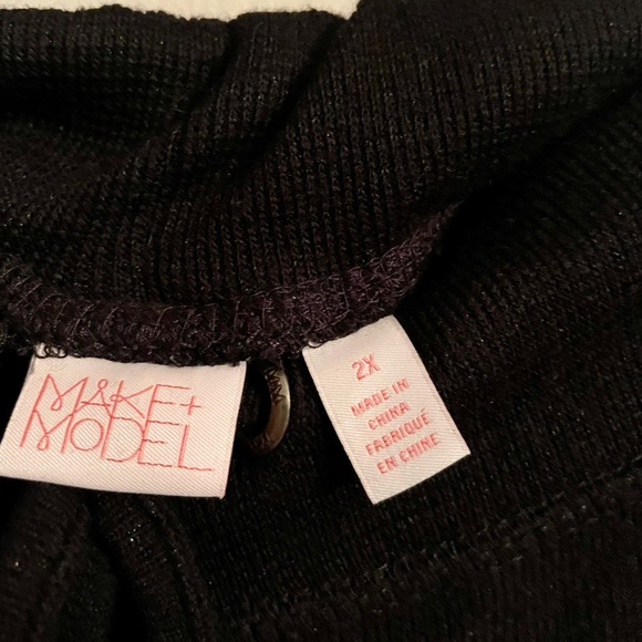 Make + Model black drawstring lounge pants 2X - Picture 6 of 11